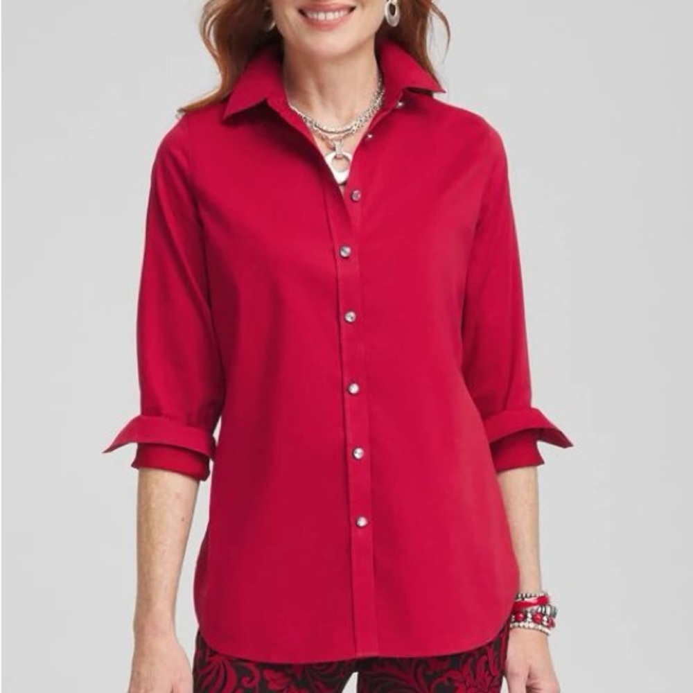 Chico's Non Iron 100% Cotton Shirt
